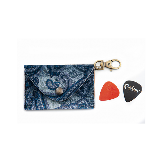Right On Straps ACCESSORIES Keychain Pick Holder Paisley Blue