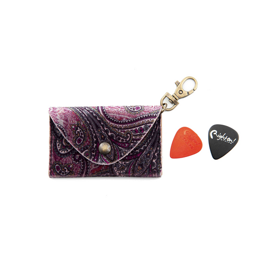 Right On Straps ACCESSORIES Keychain Pick Holder Paisley Burgundy