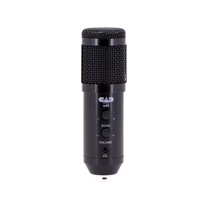 CAD Audio USB Side Address Studio Microphone with Headphone Monitor and Echo