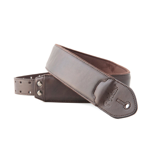 Right On Straps LEATHERCRAFT Vintage Brown Guitar Strap