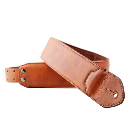 Right On Straps LEATHERCRAFT Vintage Woody Guitar Strap