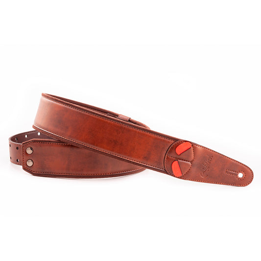 Right On Straps MOJO Charm 60 Brown Guitar Strap