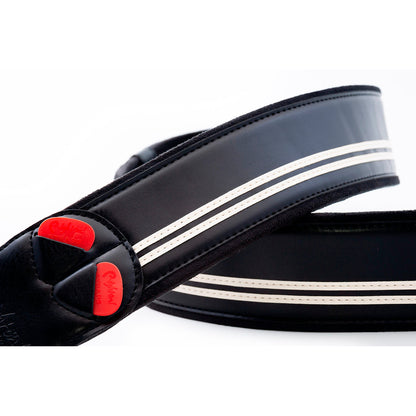 Right On Straps MOJO Race Black Guitar Strap