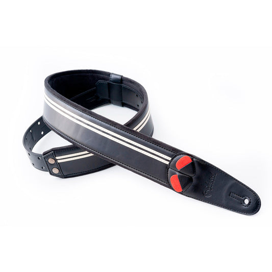 Right On Straps MOJO Race Black Guitar Strap