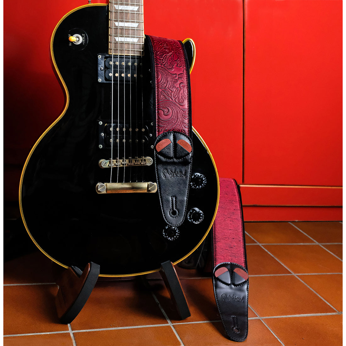 Right On Straps MOJO Sandokan Red Guitar Strap